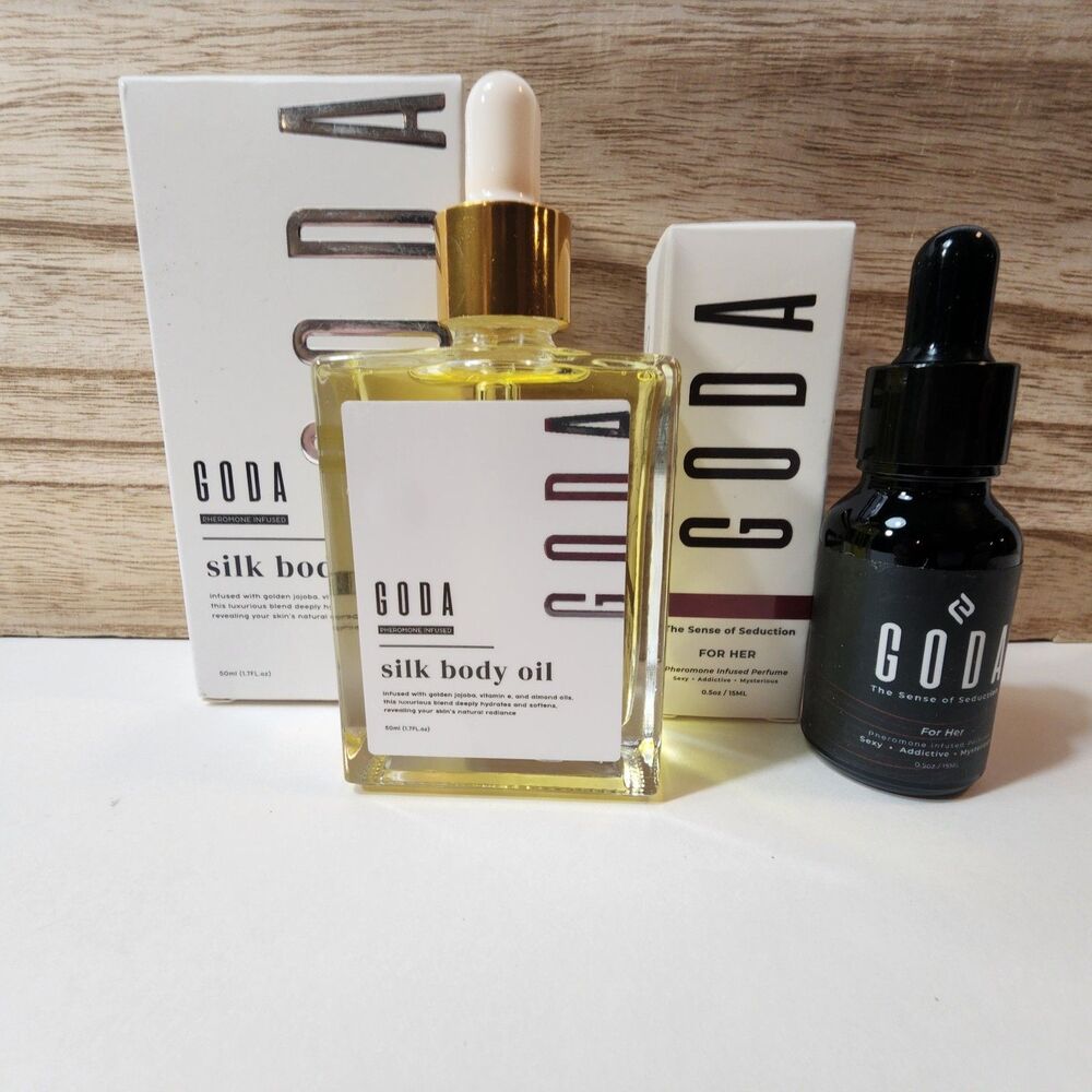 Goda Silk Body Oil (50ml) And  Pheromone Infused Perfume (15ml) for Her NEW
